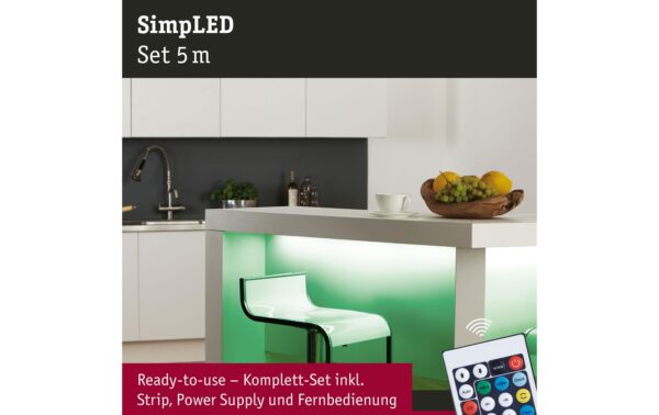 Paulmann LED Stripes SimpLED Rol 5 m RGB 20W, RGB, 600lm