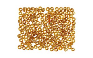 Creativ Company Rocailles Glasperlen gold, 25 g, D: 3 mm, Loch D: 0.6-1 mm