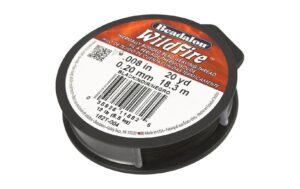 Creativ Company Perlengarn 0.20 mm schwarz, Stärke: 0.20 mm, 18,3 m
