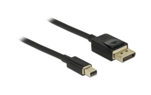 836878 - Mediatech Delock Mini-DP auf DP, 2m, V1.4, 8K support Mini-Displayport zu Displayport, schwarz