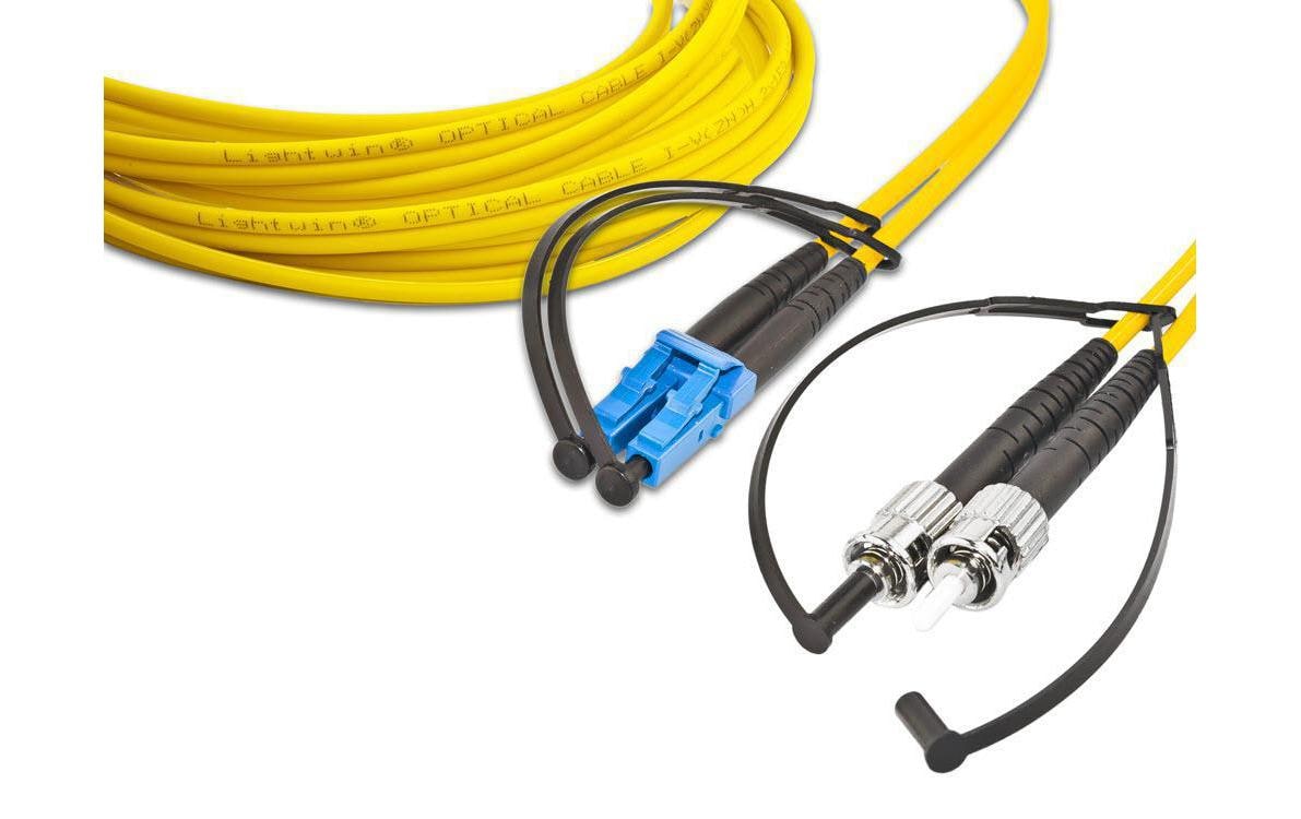 Lightwin LWL Duplex Patchkabel Singlemode 9/125µm, LC-ST, 3.0m OS2