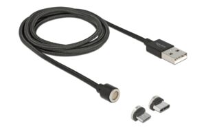 Delock USB2.0-Ladekabel magnetische Stecker nur Laden für USB-MicroB, Typ-C kaufen | Mediatech.ch