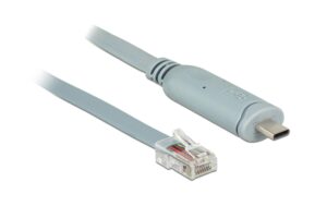 Delock USB-C zu RJ-45 Konsolenkabel, 1m RS-232, Kompatibel mit Cisco Geräten, grau kaufen Schweiz | Mediatech.ch