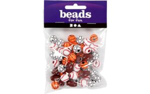 Creativ Company Kunststoffperlen glanz, 11 mm, L-Grösse: 3 mm, 55 Stück