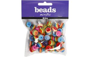 Creativ Company Resinperlen glanz, 12 mm, L-Grösse: 1.5 mm, 50 Stück