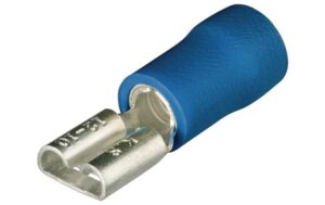Knipex Flachsteckhülsen, Blau 6,3 x 0,8 mm, 100 Stk.