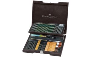 Faber-Castell PITT Monochrome Holzkoffer 86-teilig
