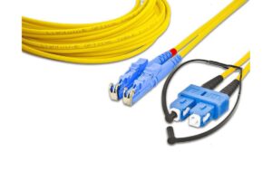 Lightwin LWL HQ Duplex Patchkabel, 1m Singlemode 9/125µm, E2000-SC, OS2