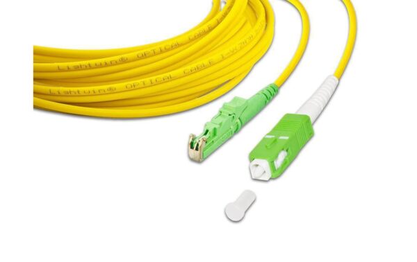 Lightwin LWL HQ Simplex Patchkabel, 2m Singlemode 9/125µm, E2000/APC-SC/APC, OS2