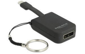 Monitoradapter USB Typ-C zu DP, DP Alt 4K, 60Hz, 3cm, mit Schlüsselanhänger