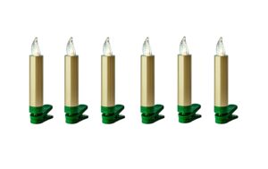 Lumix LED Baumkerze Superlight Mini 6er Erweiterb.Set, gold, inkl. Bat., exkl. Fb.