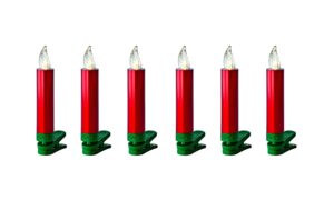 Lumix LED Baumkerze Superlight Mini 6er Erweiterb.Set, red, inkl. Bat., exkl. Fb.