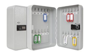 Wedo Schlüsselschrank 24ermit Zahlenschloss zur Wandbefestigung, aus Stahlblech,