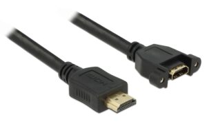 853174 - Mediatech Delock HDMI Kabel 1m zum Einbau, verschraubbar, Stecker-Buchse kaufen Schweiz | Mediatech.ch