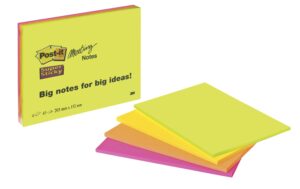 3M Post-it Super Sticky Grossformate 4 Blocks à 45 Blatt - 149 x 200mm