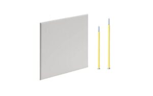 Steckdeckel 130x130mm m. 2 Schrauben tiefe 3.5mm weiss