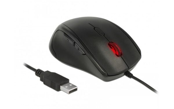 Delock ergonomische Maus für Linkshänder 5 Tasten, Kabelgebunden kaufen Schweiz | Mediatech.ch