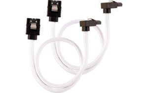 Netzteil Zubehör Corsair SATA, 30 cm weiss Premium SATA-Kabel, 6 Gbps, rechtwinklig