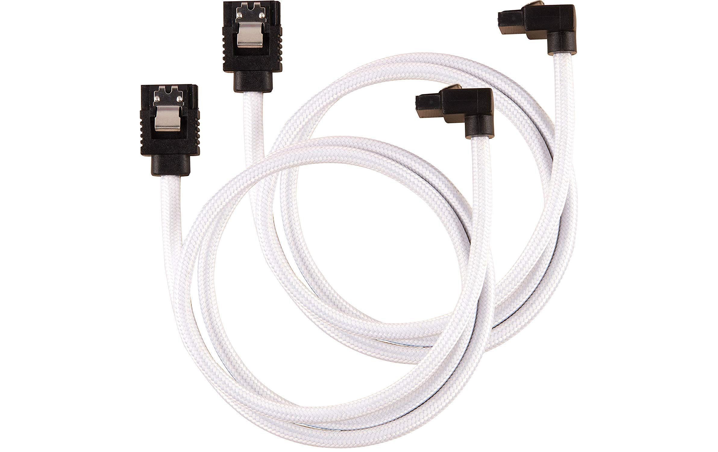 Netzteil Zubehör Corsair SATA, 60 cm weiss Premium SATA-Kabel, 6 Gbps, rechtwinklig