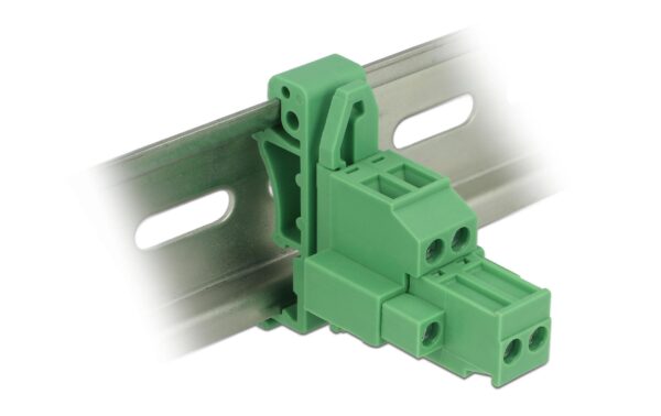 Delock Terminalblock Set für Hutschienen 2 Pin Terminalblock mit Schraubverriegelung kaufen Schweiz | Mediatech.ch