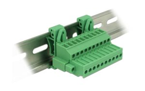 Delock Terminalblock Set für Hutschienen 10 Pin Terminalblock mitSchraubverriegelung