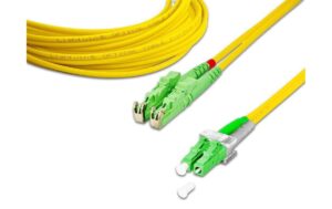 Lightwin LWL Duplex Patchkabel, Singlemode 9/125µm, E2000/APC-LC/APC, OS2, 20m