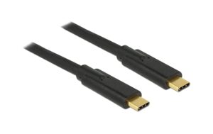 Delock USB3.1 Gen1 Kabel Typ-C. 2m bis 5Gbps, schwarz, bis 5Ampere Strom kaufen Schweiz | Mediatech.ch