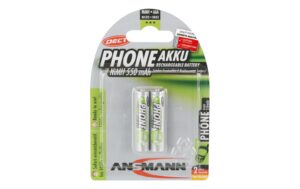 Ansmann Akku AAA NiMH 550 mAh 1.2V 2er maxE, HR6, für DECT-Phones