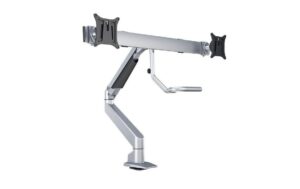 869507 - Mediatech Multibrackets MB Tischständer Duo Crossbar 32/6379 Aluminium, weiss, VESA 100x100, max.16 kg kaufen | Mediatech.ch