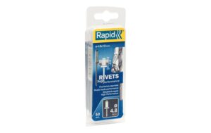 870268 - Mediatech Rapid Blindnieten Aluminium 4,8x10mm 50 St. inkl. Bohrer, Blister