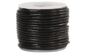 Creativ Company Lederband Stärke: 1 mm, Schwarz, 10m