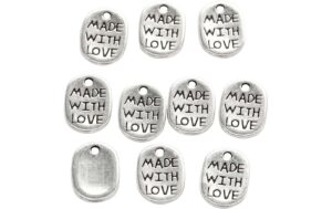 Creativ Company Schmuckanhänger 12x8 mm Versilbert, 10 Stk., Lochgrösse 1 mm