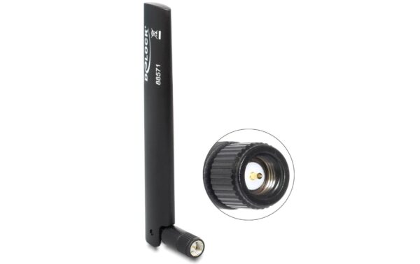 873548 - Mediatech LTE/HSPA/GSM Antenne, SMA-Stecker, schwarz 0.8-3dBi Gewinn, mit Kippgelenk, Omni,
