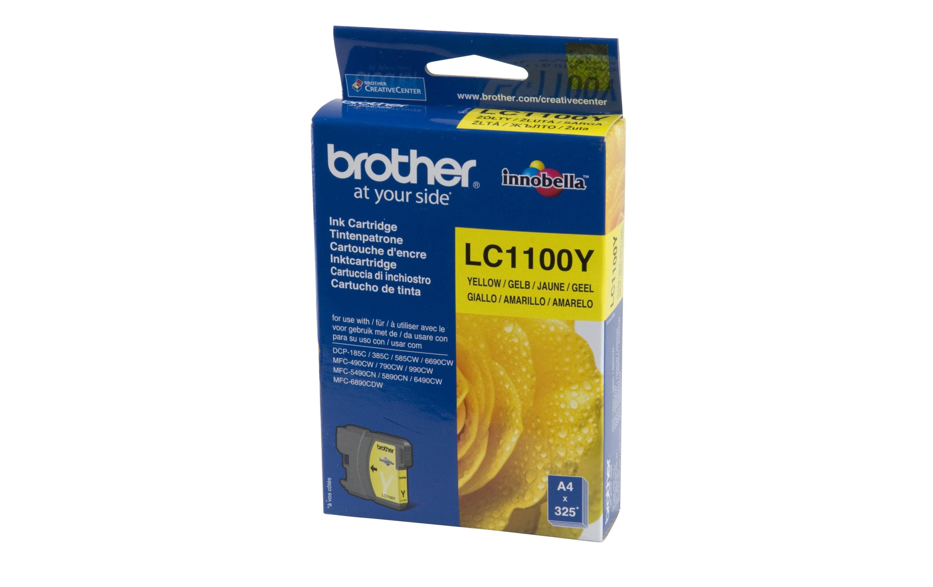 Tinte Brother LC-1100Y, yellow zu allen A3 Geräten, 325 Seiten@5% Deckung kaufen Schweiz | Mediatech.ch