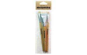 décopatch Pinsel Seide/Nylon, 3er Set 2 x Grösse 10 und 1 x Grösse 30