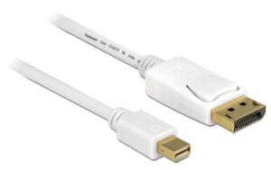 Delock Mini-DP auf DP,50cm,V1.2, 4K support Mini-Displayport zu Displayport, weiss