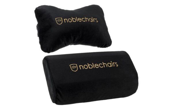 noblechairs Lenden/Nackenkissen schwarz/gold