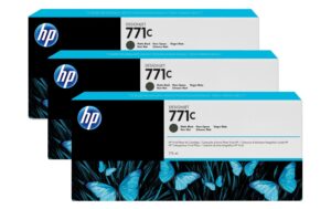 HP Tinte Nr. 771C Matte Black (B6Y31A) 3er-Pack, 775ml