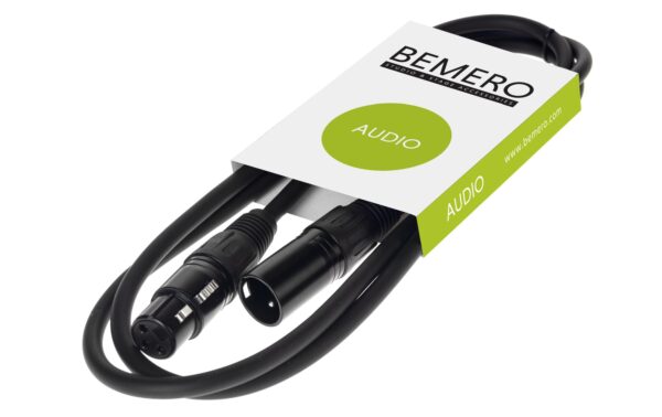 889744_1 - Mediatech Bemero BAC4041-75BK XLRf - XLRm Kabel 0.75m Mikrofonkabel symmetrisch, schwarz, M-Serie