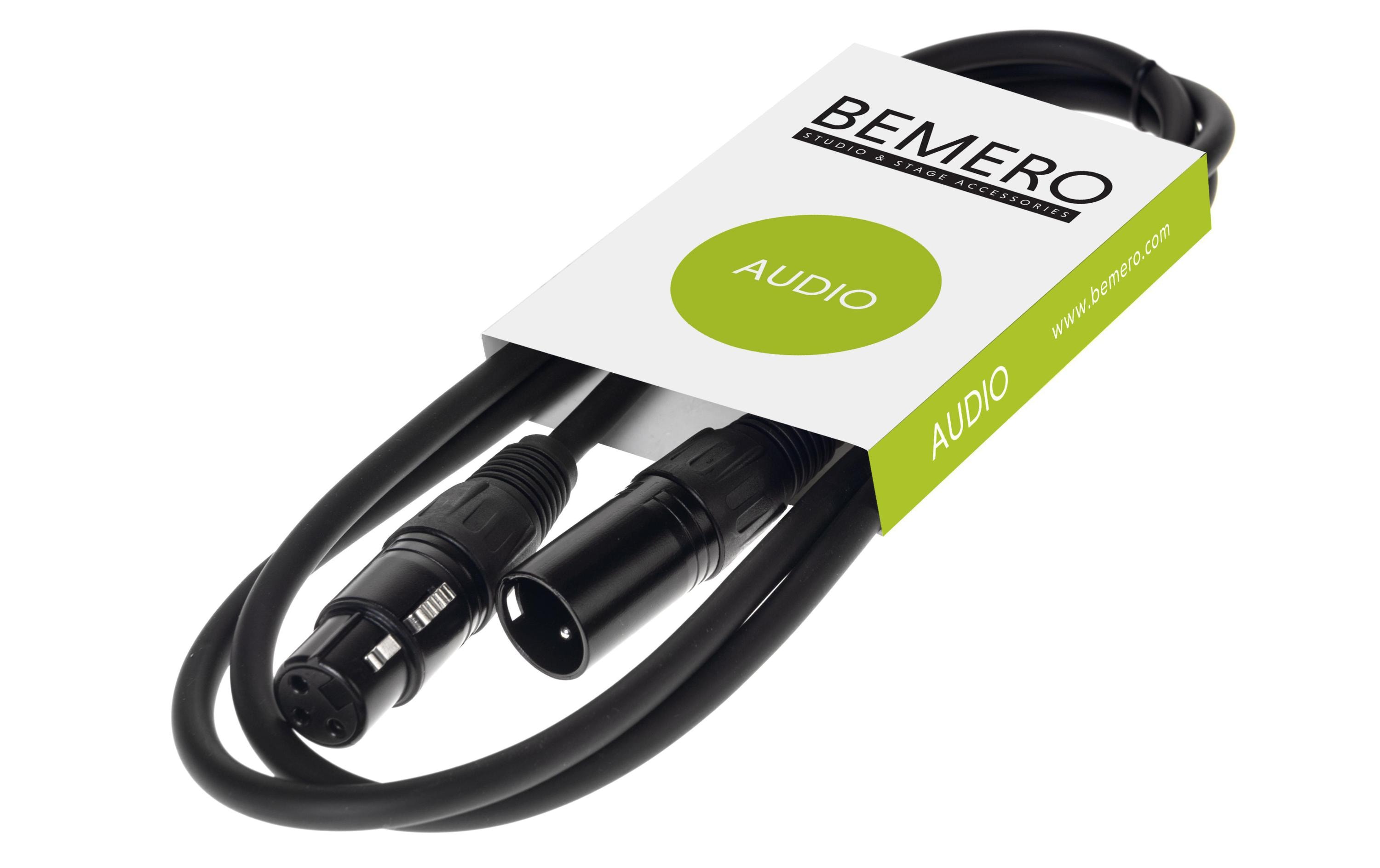 889744_1 - Mediatech Bemero BAC4041-75BK XLRf - XLRm Kabel 0.75m Mikrofonkabel symmetrisch, schwarz, M-Serie