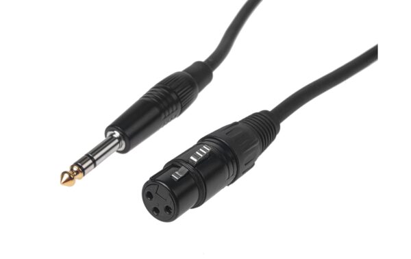 Bemero BAC4015-75BK XLRf-6.3 Klinken 0.75m Mikrofonkabel symmetrisch, schwarz, M-Serie