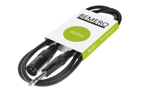 889755_1 - Mediatech Bemero BAC4115-75BK XLRm-6.3 Klinken 0.75m Linekabel, symmetrisch, schwarz, M-Serie