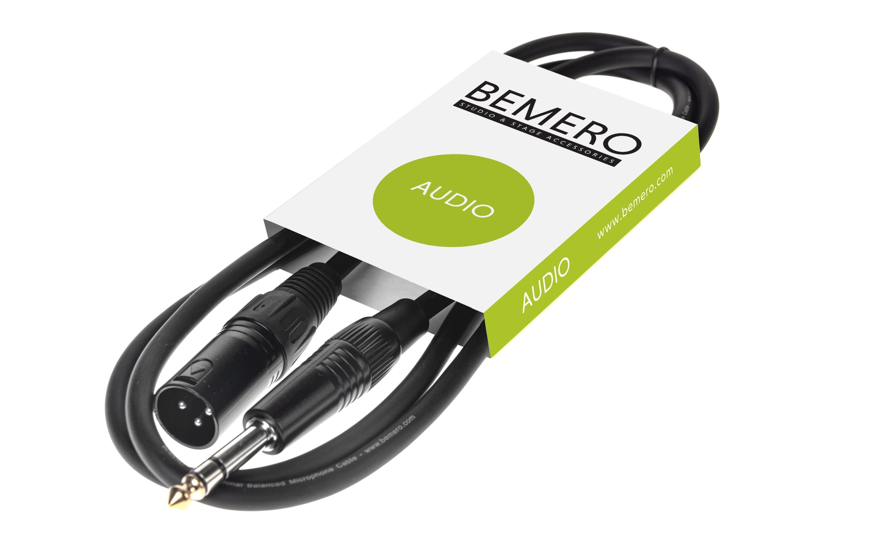 889755_1 - Mediatech Bemero BAC4115-75BK XLRm-6.3 Klinken 0.75m Linekabel, symmetrisch, schwarz, M-Serie