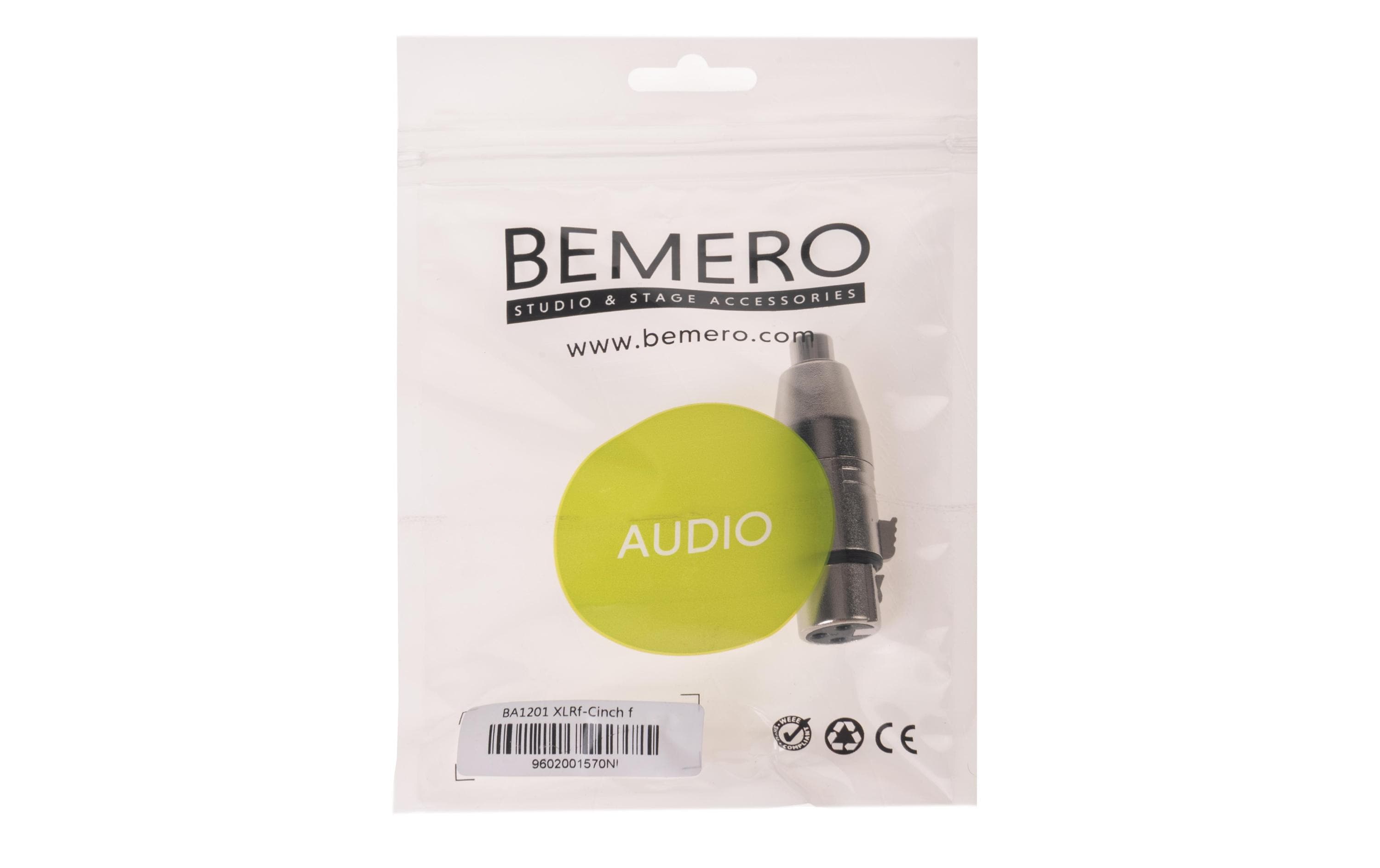889764_4 - Mediatech Bemero BA1201 XLR-Cinch Adapter 3-Pol XLRf - Cinchbuchse