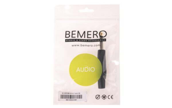 Bemero BC2001BK-M Klinkenstecker 6.3mm mono Klinkenstecker, schwarz