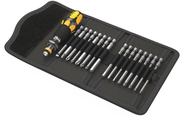 890606 - Mediatech Wera Kraftform Kompakt 60 ESD 17-teilig Falttasche mit 89 mm langen Bits kaufen Schweiz | Mediatech.ch