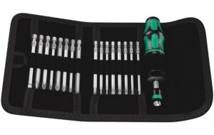 Wera Kraftform Kompakt 60 Torque 17-teilig 1,2-3,0 Nm, Falttasche m.89 mm langen Bits