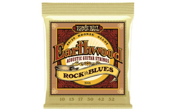 Ernie Ball 2008 Earthwood Bronze Akustik Saitensatz, Rock & Blues 10-52