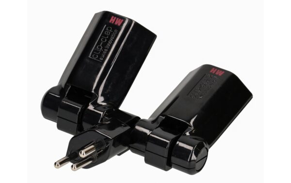 Max Hauri Abzweigstecker Clip-Clap 2xTyp13, schwarz einzeln klappbar 180° (vertikal) kaufen | Mediatech.ch
