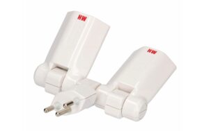 Max Hauri Abzweigstecker Clip-Clap 2xTyp13, weiss einzeln klappbar 180° (vertikal) kaufen | Mediatech.ch